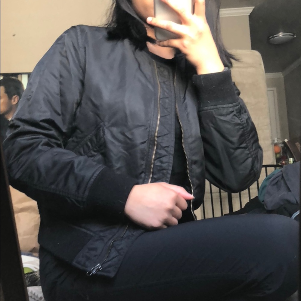 Black Bomber Jacket